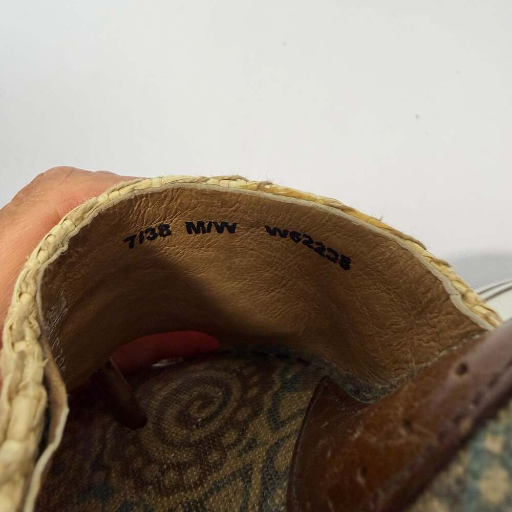 Born W62238 Tweed Raffia Wedge Platform Thong Sandals - Picture 7 of 7